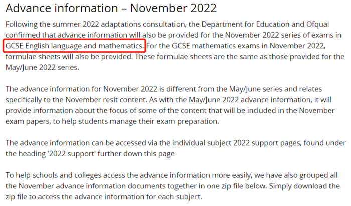 爱德思公布11月GCSE秋季大考信息